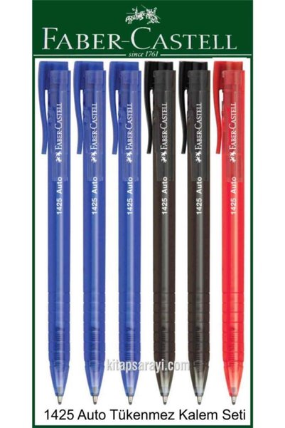 1425 Auto Click Ballpoint Pen Set 6 Pieces