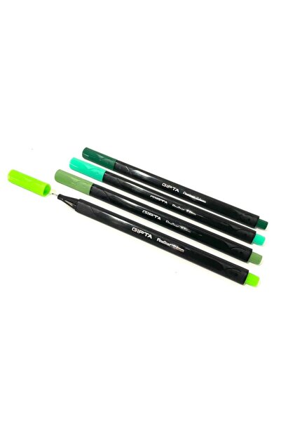 Fineliner зелени тонови 0.4 Mm пенкало со тенок врв сет од 4