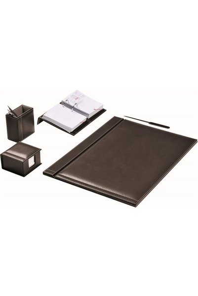 Desk Mat Set 7134 Solid 5 Pieces Black
