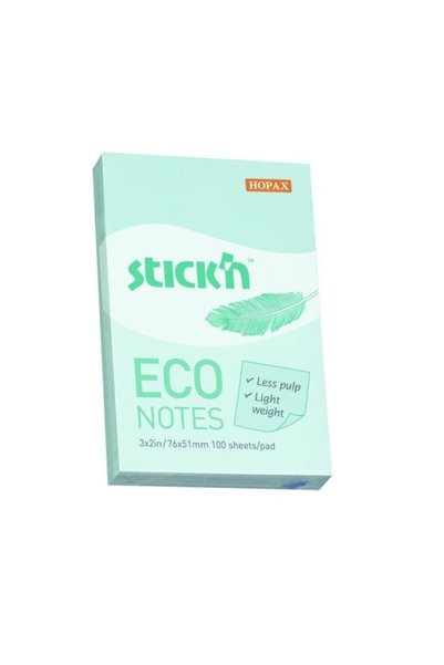 - Stickn 76x51 Mm Eco Notes 100 Sheets Pastel Blue