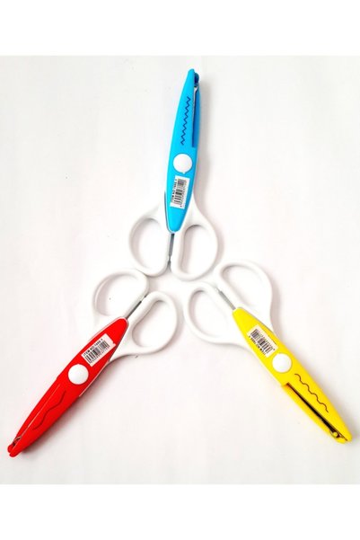 Shaped Cutting Scissors - Blue Color