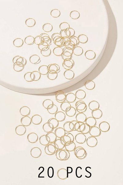 Set of 20 Gold Hair Earrings Clasp