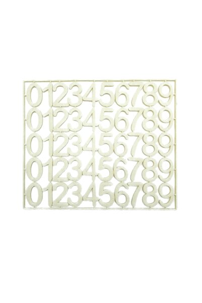 Филц број - број 3cm - крем