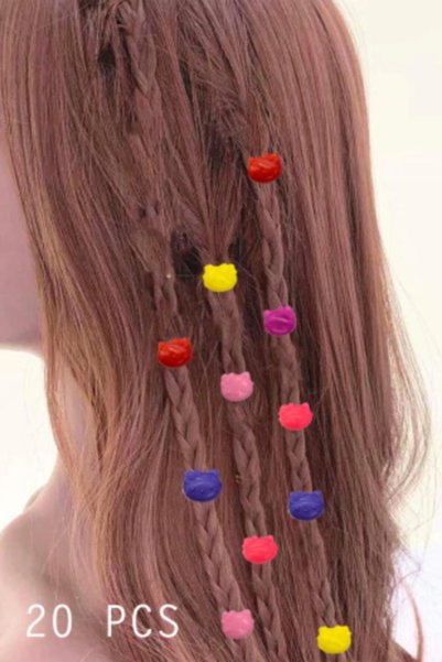 Women's 20 Colorful Patterned Hair Braiding Bead Ornament