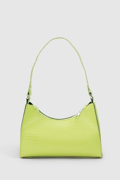 Women's Neon Green Baguette Bag 195