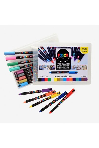 Posca Marker Pc-1mr (0.7mm) All Colors Set of 16