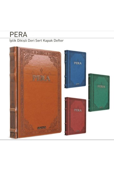 Pera Rope Stitching Leather Covered Notebook ( 13*21 )-120 Sheets Plain (stand)