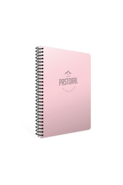Pastoral A4 60 Sheets Lined Pp Cover Spiral Notebook Pink
