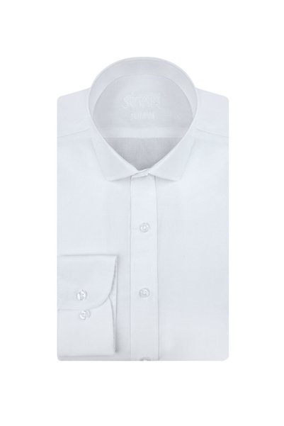 Gm1007100435 Classic Collar Slim Fit Plain Blue Men's Shirt
