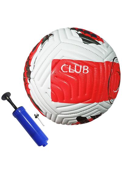 Soccer Ball Bsf-018 No 5 Red And Hand Pump