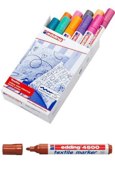 Coffee Color 10 Pack Permanent Textile, T-Shirt Pen/ 4500/ 2-3mm Color Code: 7
