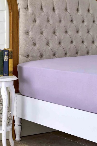 Lilac 100% Cotton Double Flat Sheet 240 Cm X 260 Cm