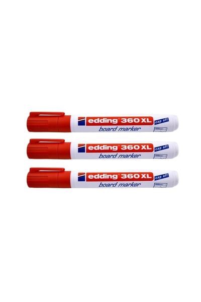 360 XL Board Pen Set 3 Pieces Red