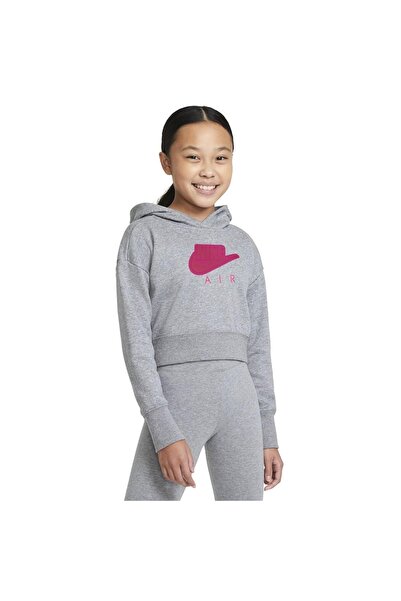G Nsw Air Ft Crop Hoodie Hbr детска црна секојдневна дуксерка Da1173-091