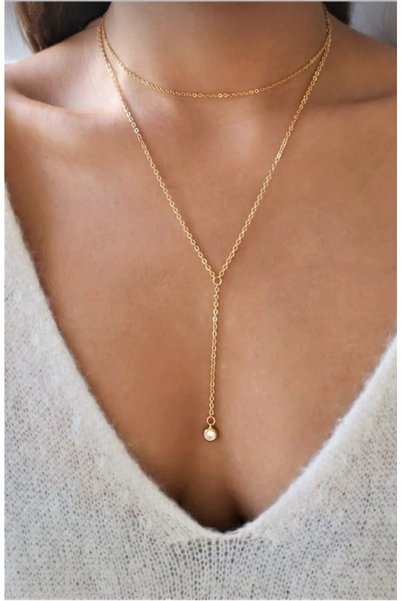 Women's Trend Single Stone Necklace