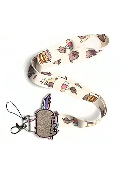 Nyan Cat врвка за врат со дезен на мачка и додаток за телефон