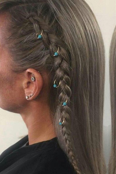 Nostalgic Women's Hair Earrings - Hairpin Set Bht-2788