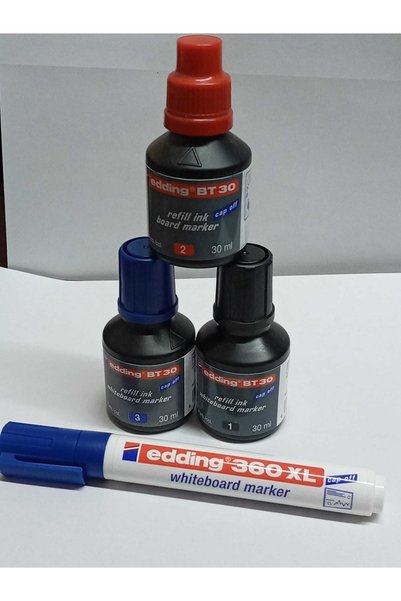Bt-30 Whiteboard Marker Ink 30ml 3 Pack (Refillable Board Pen Gift)