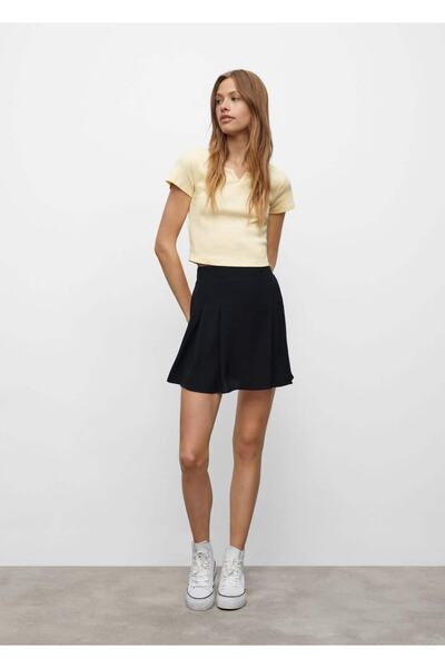 Pleated Mini Skirt