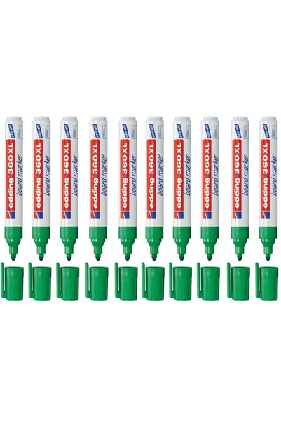 360XL Whiteboard Pen Green Box of 10
