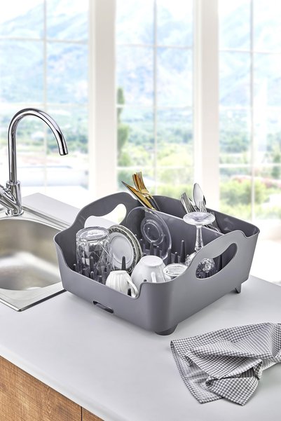 Countertop Plate Rack and Dish Rack - Anthracite