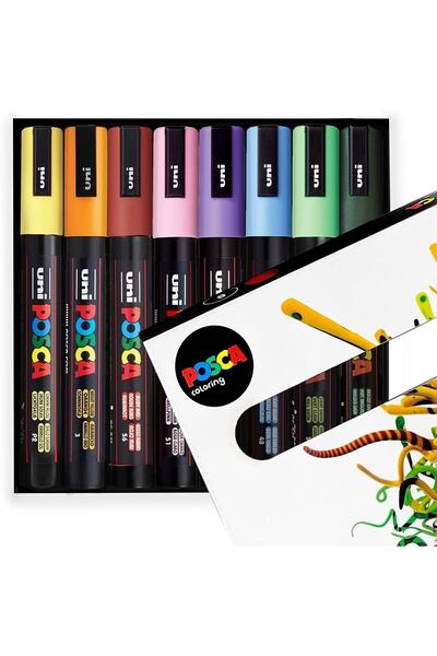 Posca Marker Pen Pc-5M (1.8-2.5mm) Set of 8 Botanical Colors