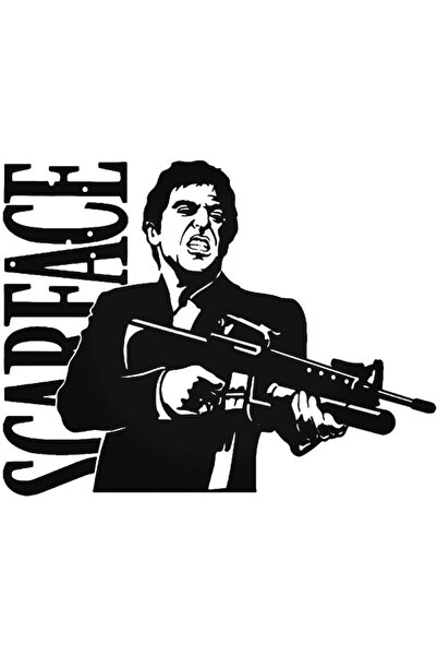 Sface Tony Montana налепница, амблем за автомобил, ѕидна налепница, декоративна налепница за дом 20 cm