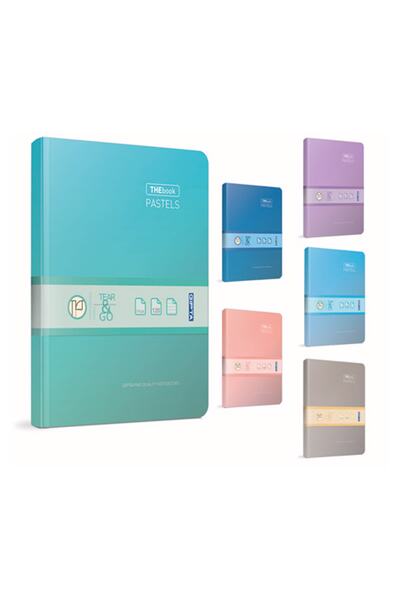 Thebook Pastels 20x28 Cm 200 Sheets Stitched Hard Cover Checkered Notebook