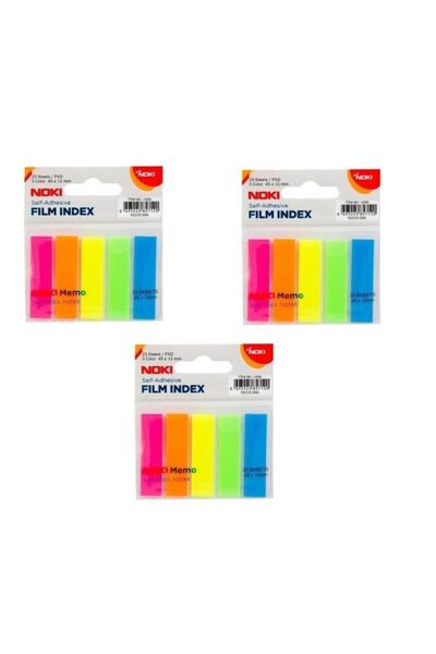 Memo Film Index 5 Colors 12x45mm 25 Yp3 Pieces