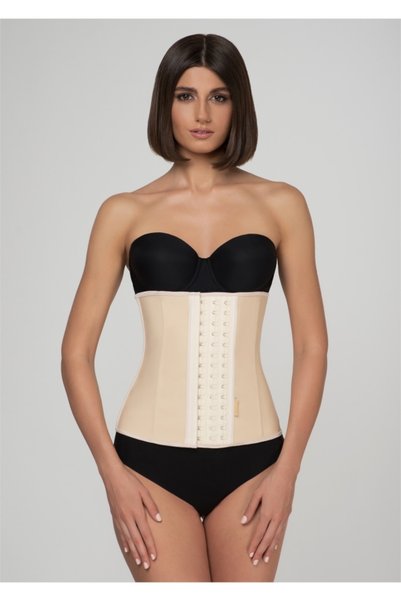 Tvigoso Model 4 Agraflı Kopçalı Firming 3 Zone Effect Recuperating Strapless Latex Skin Color