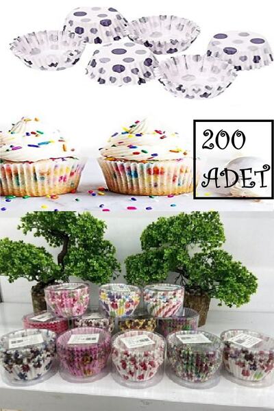 200 хартиени калапи за мафини со дезен