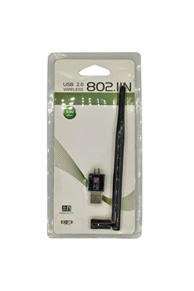 Антенски Wifi засилувач адаптер 600 Mbps Wifi безжична антена USB Nano 802.11n голема брзина за компјутер