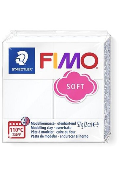Fimo Soft 57 GrWhite No:0 White Polymer Clay