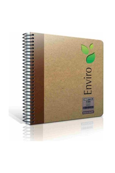 80 Sheets A6 Enviro Spiral Hard Cover Kraft Ruled Notebook 2334