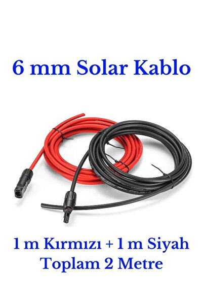 6 mm MC4 приклучок, 2 метри (1m+1m), соларен кабел за соларни панели