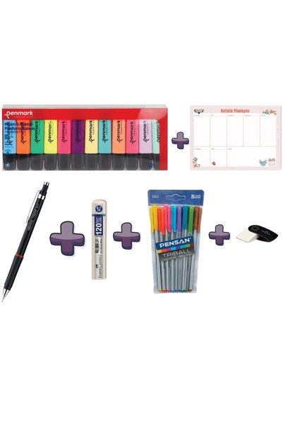 Stationery Pen Set Rotring Rapid Faber 120Pcs Nib Penmark Highlighter Pen Pensan Triball Vs..
