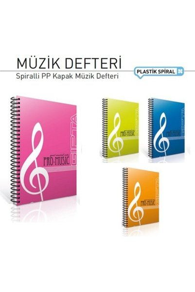 Spiral Plastic Cover Music Notebook A4 60 Sheets