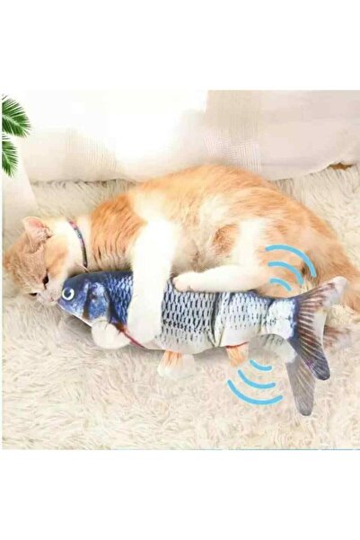 Играчка за мачки риба што се движи 30 cm