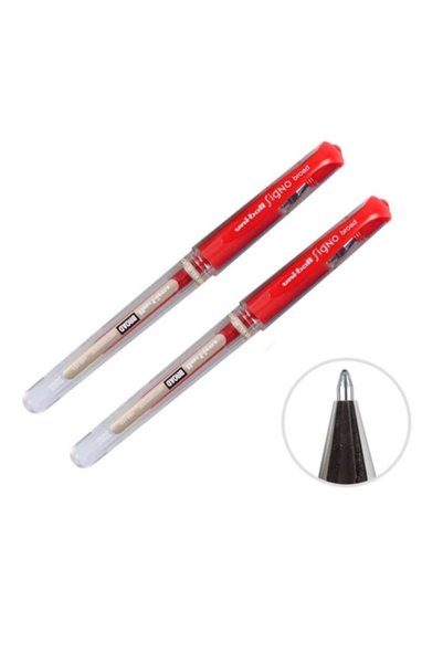 Red Signature Pen Um-153 Signo Broad Roller Pen 1.0 mm 2 Pcs