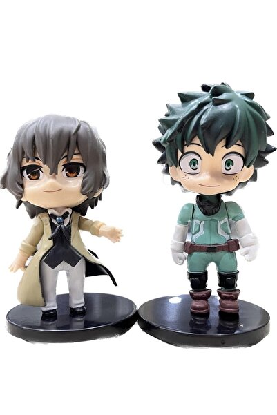 Аниме My Hero Academia Izuku Midoriya Osamu Dazai 10 cm PVC акциона фигура, сет од две + подарок пакување