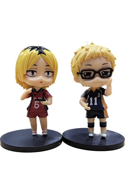Аниме фигура Haikyuu Kei Tsukishima Kozume Kenma акциона фигура 10 cm сет од две