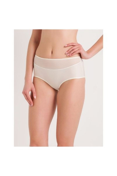 783 Wide Brim High Waist Tulle Panties - Ecru