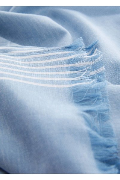 Striped Linen Cotton Scarf