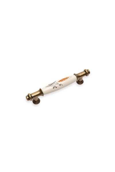 Eyebrow 96 Handle - Cream Colored Antique Patterned