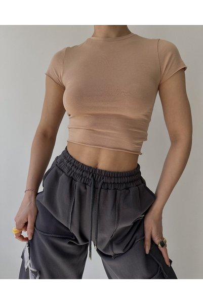 Toppin Caramel Combed Cotton Crop