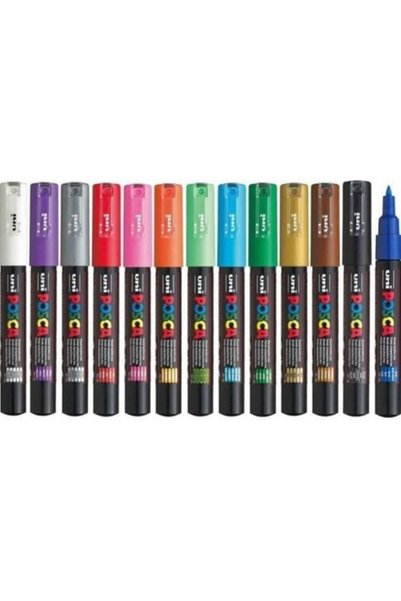 Posca Marker Pen Pc-1m (0.7mm) Set of 12