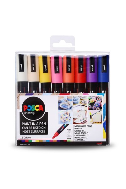 Set of 16 Posca Marker PC-5m (1.8-2.5mm)