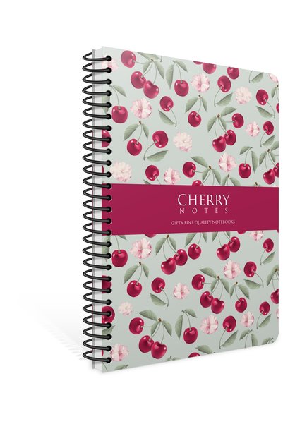 Cherry 17x24 Spiral Hard Cover Lined Notebook 120 Sheets