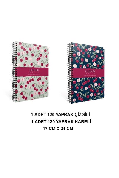Cherry Time Spiral Hard Cover 17x24 120 Sheets (2 Pieces)