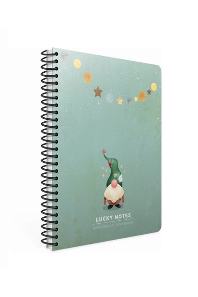Lucky Notes Spiral Hard Cover 17x24 120 Sheets Checked Notebook